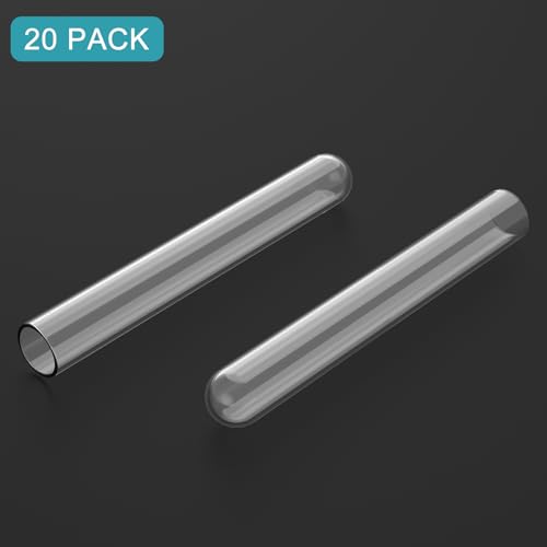 StonyLab Borosilicate Glass Round Bottom Test Tubes, 20mm OD X 150mm Length (Pack of 20) - style: 20 Pack