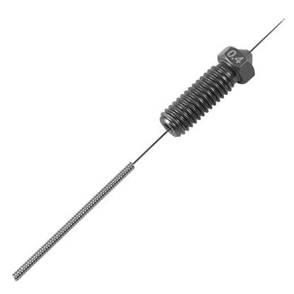 Aokin 3 Pcs 0.4mm 3D Printer Hardened Steel Nozzles for Volcano Nozzle and 3 Pcs 0.35mm Stainless Steel Nozzle Cleaning Needles for Anycubic Vyper, Kobra Max, Kobra Plus, 1.75mm Filament 3D Printer - color: 0.4mm