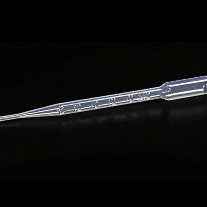 ULAB 100 Pcs Sterile Transfer Pipettes, Individual Peel-Pack, Vol. 7ml, 0.5ml Graduation Interval, 155mm Long, Low-Density Polyethylene Material, UTP1014 - style: Vol.7ml, 100pcs, Individual Peel-Pack