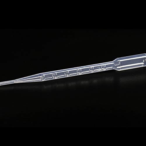 ULAB 100 Pcs Sterile Transfer Pipettes, Individual Peel-Pack, Vol. 7ml, 0.5ml Graduation Interval, 155mm Long, Low-Density Polyethylene Material, UTP1014 - style: Vol.7ml, 100pcs, Individual Peel-Pack