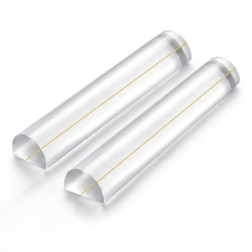 Reading Magnifier for Books, 2 Pack 2X Optical Acrylic Magnifier Bar - color: High Contrast Yellow