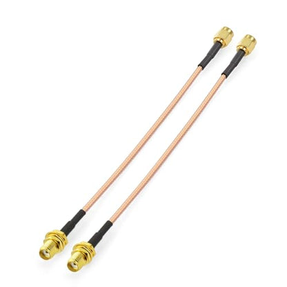 Superbat SMA Male to SMA Female Bulkhead RG316D Cable 6inch 50 Ohm 2-Pack - size: 6inch