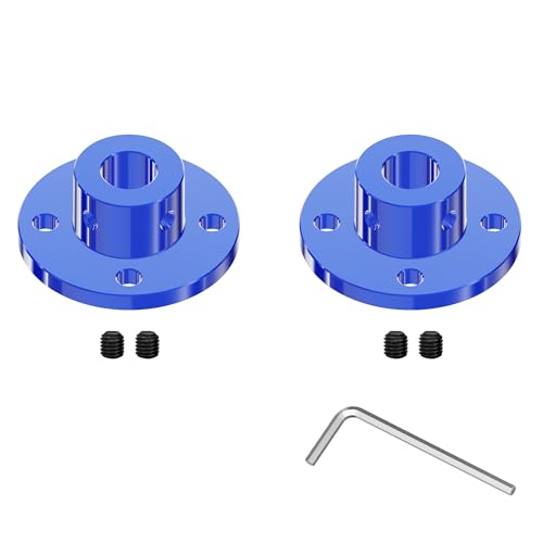 2Pcs 6mm Flange Shaft Coupling, Rigid Coupling, Blue - size: 6mm id-15mm od