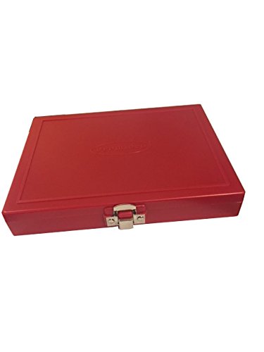 100 Capacity ABS Plastic Slide Storage Box, Red. - color: Red, size: 100 Capacity