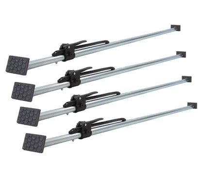 Mytee Products 4 Pack Heavy Duty Adjustable Load Lock Bar for Semi Trailers, Truck Box - 89.75"-104.5" Long Steel Ratcheting Cargo Load Bar Tie-Down Holder for Enclosed Truck & Vans with 2" - 4" Pads - size: 4 - Pack