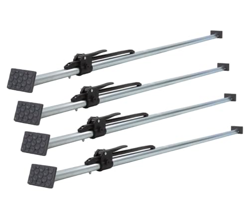 Mytee Products 4 Pack Heavy Duty Adjustable Load Lock Bar for Semi Trailers, Truck Box - 89.75"-104.5" Long Steel Ratcheting Cargo Load Bar Tie-Down Holder for Enclosed Truck & Vans with 2" - 4" Pads - size: 4 - Pack