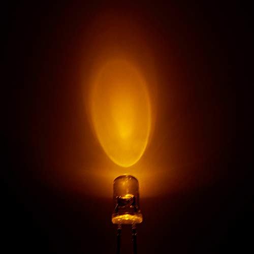CHANZON 100 pcs 5mm Yellow LED Diode Lights(DC 2V 20mA) - color: G) Yellow, size: 5mm Round Top