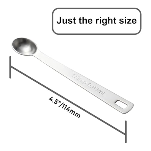 1PCS 1/6tsp(0.83ml) Mini Measuring Spoon, Small Teaspoon for Tiny Amounts - size: 1/6tsp|0.83ml