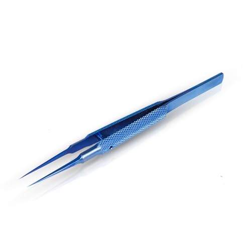 4.25'' Micro Precision Tweezers Small Titanium Tweezers with Fine Tip Anti-magnetic Tweezers for Soldering Electronics Work Watch Jewelry Making