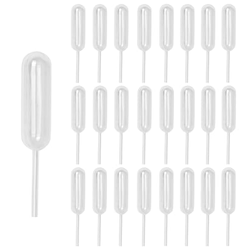 30 Pcs 4ml Plastic Transfer Pipettes, Cupcakes Pipettes Droppers, Clear Liquid Dropper Pipette for Essential Oil Transfer, Science Experiments, Crafting, Cupcakes, Painting, Kitchen Supplies