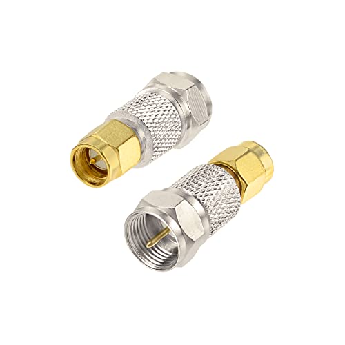 Superbat SMA to F Coax Adapter SMA Male/Female to F Male/Female Coaxial Cable Connector for HD Antenna TV Radio RG6 Cable etc. 4pcs - style: sma to f adapter