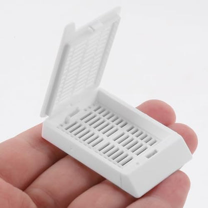 UKCOCO 200 PCS Plastic Scientific Cassettes Square Hole Tissue Processing Embedding Cassettes (White)