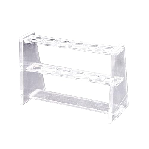 RUIAN Acrylic Test Tube Rack 6 Wells Clear Holder for 10ml Centrifuge Tubes