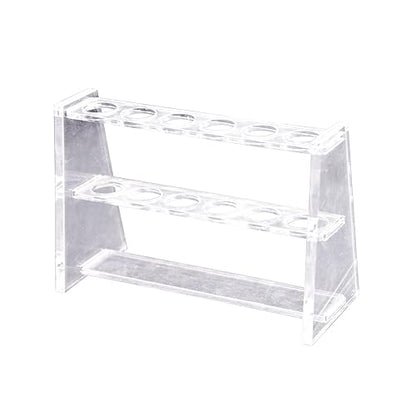 RUIAN Acrylic Test Tube Rack 6 Wells Clear Holder for 10ml Centrifuge Tubes