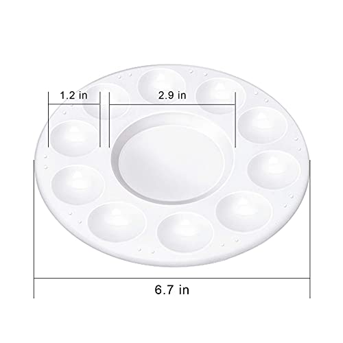 8pcs Paint Tray Palettes, Plastic White Palettes for Kids & Students,Paint Tray for Art Class,Craft DIY or Have a Birthday Painting Party - size: 8pcs