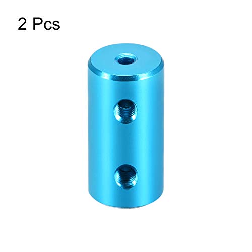 uxcell 2mm to 3mm Bore Rigid Coupling Set Screw L20XD10 Aluminum Alloy,Shaft Coupler Connector,Motor Accessories,Light Blue,2pcs - size: 2mm to 3mm