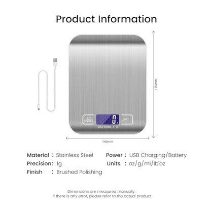 Type-C Fast Charging Rechargeable Shipping Scale, Digital Kitchen Scale,Food Scale Weight Grams and Ounces for Baking Cooking and Meal Prep, 22lb/10kg
