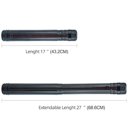 TRANSON 2-Pack Small Poster Tube Storage 17“ to 27” Extendable for Documents Blueprints Artworks Scrolls - color: 2 Pack-Black