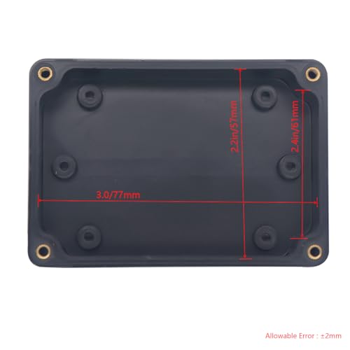 Project Box IP65 Waterproof Junction Box ABS Plastic Electrical Boxes DIY Electronic Project Case Power Enclosure 3.3”x2.3”x1.3” - color: Black, size: 3.3”x2.3”x1.3”