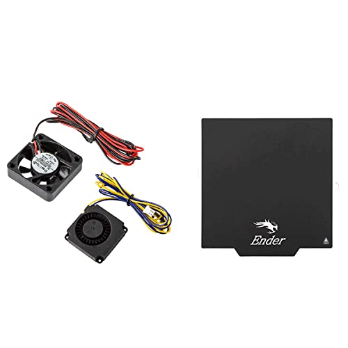 Comgrow Creality Ender 3 Original 4010 Fans DC 24V Extruder Hot End Fan and DC 24V Turbo Fan and Creality Original Ultra Removable Magnetic 3D Printer Build Surface