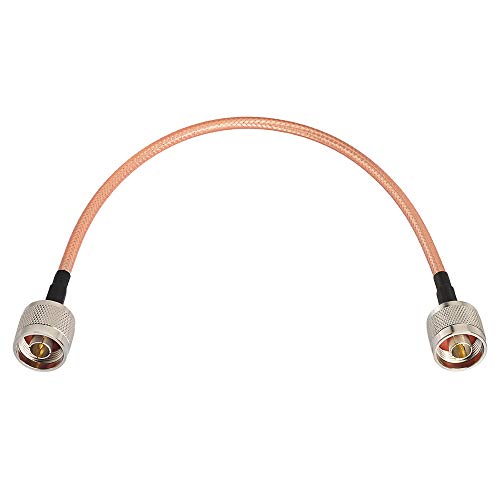 Eightwood N Male to N Male Jumper Low Loss RG400 Cable 12 inch - color: male-male 12 inch