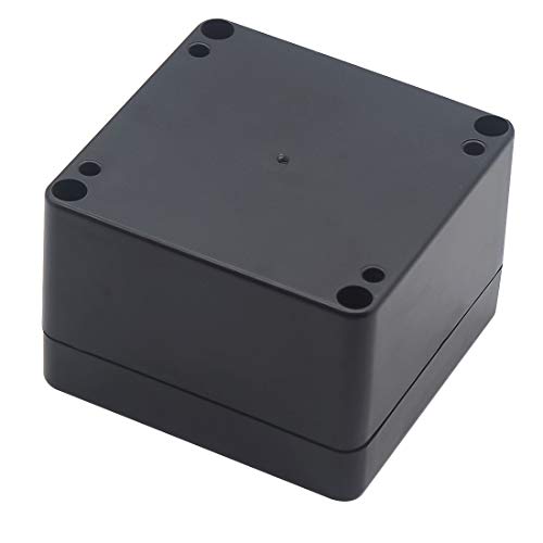 Junction Box, Zulkit Project Box IP65 Waterproof Outdoor Box ABS Plastic Electrical Boxes Electronic Enclosure Black 3.27 x 3.19 x 2.20 inch (83 x 81 x 56mm)(Pack of 2) - size: 3.27'' x 3.19'' x 2.20''(Pack of 2)