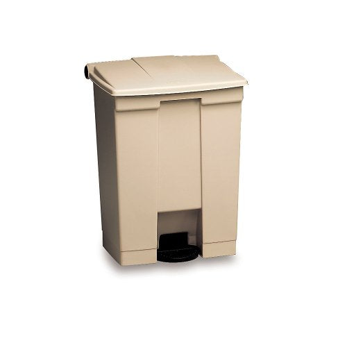 Rubbermaid Commercial Products Step-On Lid Trash Can, 12-Gallon, Beige, Hands-Free Sanitary Use Garbage Can for Medical Waste in Hospitals/Lab/Emergency/Patient Rooms - color: Beige, size: 12 gallon