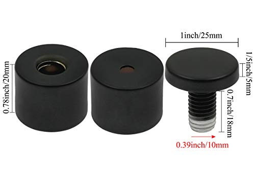 Luomorgo Stainless Steel Standoff Screws, 1" x 1", Black, 12 Pcs - color: Black, 12 Pcs, size: 1" x 1" / 25mm x 25mm