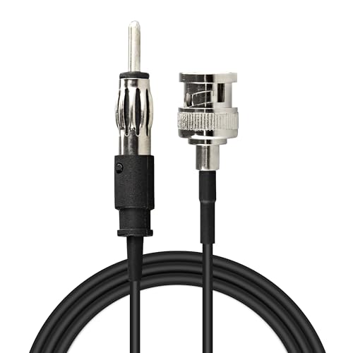 BNC Male to AM/FM Male Pigtail RG174 Cable 12 inches BNC to DIN AM/FM Male Plug Coax Cable Jumper Wire, RF Coaxial Extension Cord for Car Radio, Scanner, Antenna, SDR Receiver - size: BNC Male to AM/FM Male