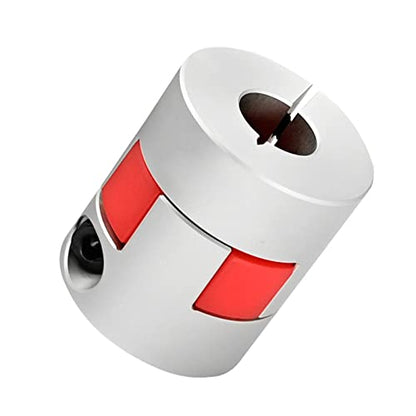 Upgrade D20*L25 Flexible Shaft Coupling 6.35mm to 10mm Aluminium Plum Connector Flexible Coupler for 3D Printer CNC Machine and Servo Stepped Motor - size: Bore 6.35mm to 10mm