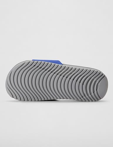 Nike Unisex Kids' Kawa Slides - Boys Girls Toddlers & Baby Sandals - color: Hyper Cobalt/White, size: 4 Little Kid