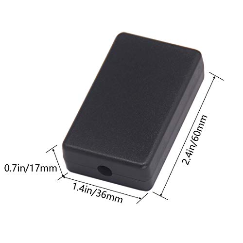 Zulkit 8Pcs Project Boxes ABS Plastic Electrical Project Case Power Junction Box Black 2.36 x 1.42 x 0.67 inch (60 x 36 x 17 mm) - color: 8 PCS, size: 2.36" x 1.42" x 0.67"