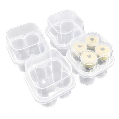 4 Slot, 4-Pack Peptide Case for Fridge, 3ml Vial Holder & Organizer, Transparent Peptide & Insulin Storage Case for Refrigerator, Compact Stackable Travel & Shipping Case - size: 4 Slot 3ml 4-Pack