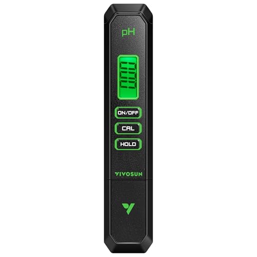 VIVOSUN Digital pH Meter 0.01 Accuracy Pen Tester for Water Hydroponics - color: Black