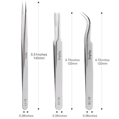 Precision Tweezer, Upgraded Fine Tip curved, High-end Stainless Steel - style: Fine Tip Curved (4.72in)