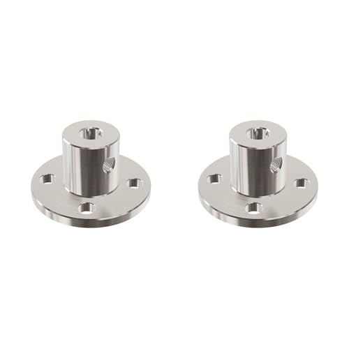 2Pcs 6.35mm Flange Shaft Coupling, Rigid Coupling - size: 6.35mm id-10mm od