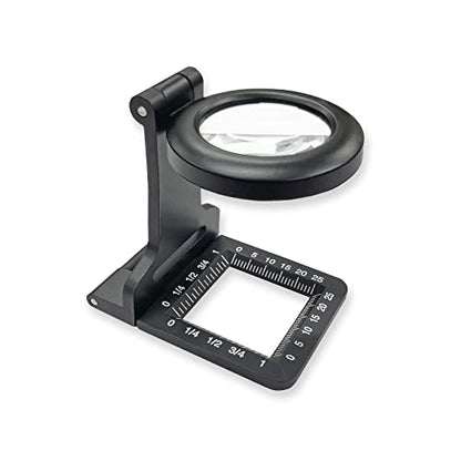 Carson Metal LinenTest 5x30mm Folding Loupe Magnifier with Measurements - style: Metal Folding Loupe