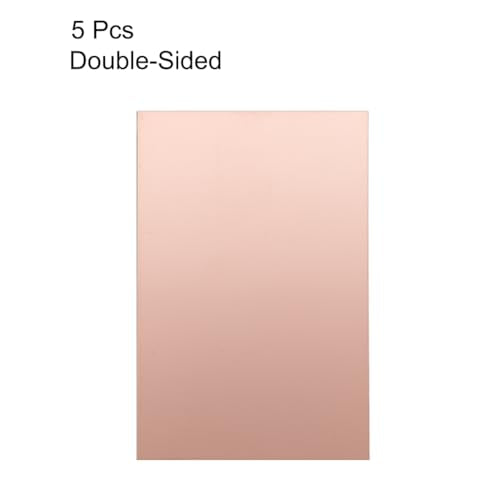 uxcell 5pcs 150x100mm Double Sided Copper Clad Laminate PCB Circuit Board FR4 1mm Thickness DIY Prototyping PCB Board - size: 150mmx100mmx1mm