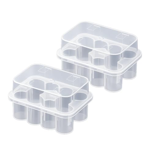 10 Slot, 4-Pack Peptide Case for Fridge, 3ml Vial Holder & Organizer, Transparent Peptide & Insulin Storage Case for Refrigerator, Compact Stackable Travel & Shipping Case - size: 10 Slot 3ml 4-Pack