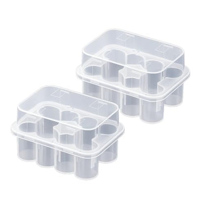 10 Slot, 4-Pack Peptide Case for Fridge, 3ml Vial Holder & Organizer, Transparent Peptide & Insulin Storage Case for Refrigerator, Compact Stackable Travel & Shipping Case - size: 10 Slot 3ml 4-Pack