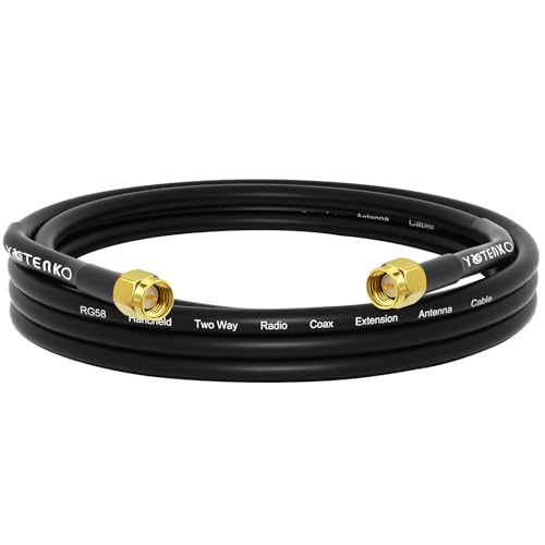 6FT SMA Male to SMA Male Extension RG58 Coaxial Jumper 50 Ohm Coax - size: 6FT