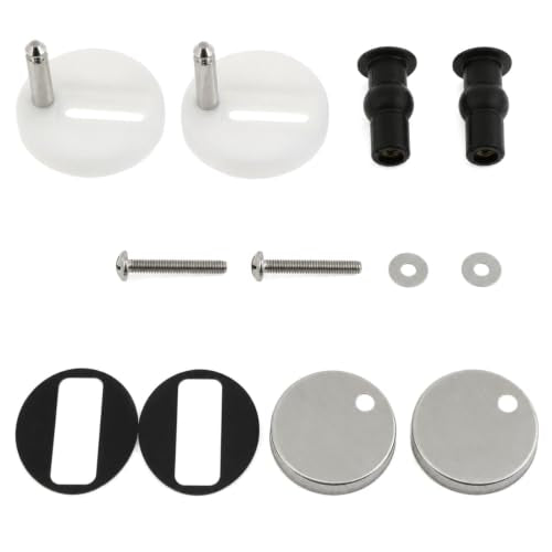 2 Sets Toilet Seat Fixing Screws and Hinges for Top Mount - size: 55mm/2.17inch