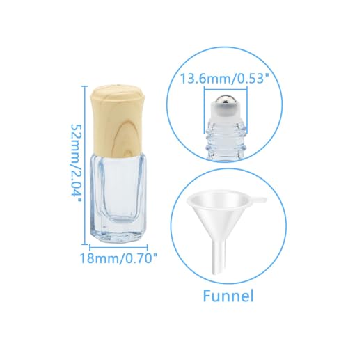 3mL Glass Roller Bottles for Essential Oils, Roller Ball Applicator - color: Dark Blue