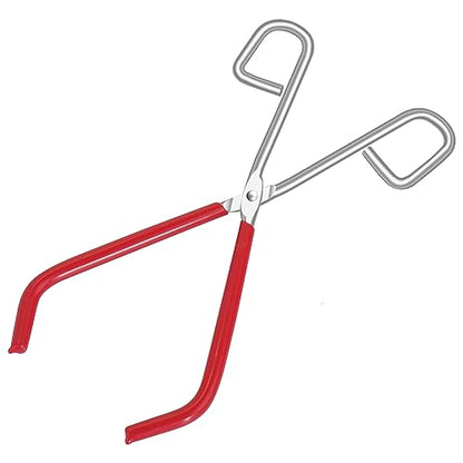 Labs Beaker Tongs, Red Rubber Coated Ends, Nickel Plated 1/4" Steel, for 50mL - 2000mL Capacity, Durable Beaker Clip Pliers Tool Used in Laboratories and Household - style: 1 PC of Lab Beaker Tong