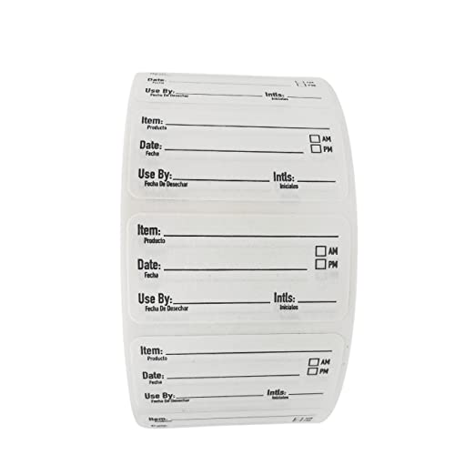 2x1 Dissolvable Food Labels, 1000 Food Container Stickers, Black - color: Black, size: 1000