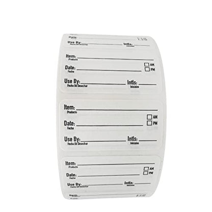 2x1 Dissolvable Food Labels, 1000 Food Container Stickers, Black - color: Black, size: 1000