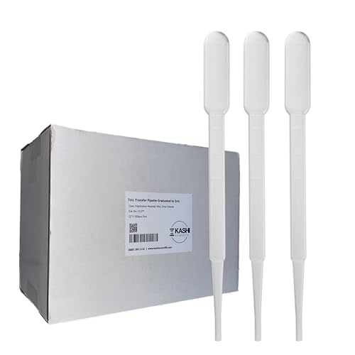 Transfer Pipettes 3ml to 7ml Clear with Graduation Droppers, Plastic Droppers for Liquid or Essential Oils [Pack of 500] - size: 7mL - 500pcs
