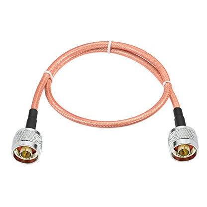 Eightwood N Male to N Male Jumper RG400 Low Loss Coax Cable 1.6 Feet - color: male-male 1.6 feet