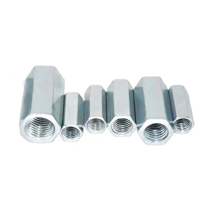 M10-1.5 x 32mm Long Rod Metric Hex Coupling Galvanized Carbon Steel Hex Threaded Rod Coupler for Furniture, Electronic, Industrial 10 Pcs - size: M10-1.5x32mm（10 Pcs）