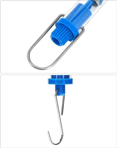 QWORK Spring Scale, 10 Pack 20N Transparent Spring Balance Hanging Tube Spring Scale